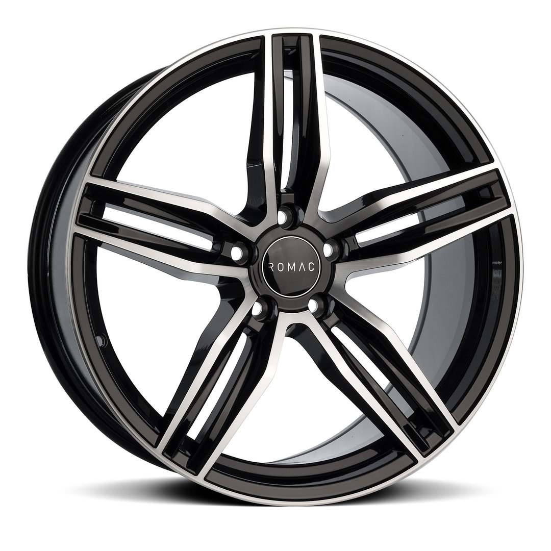 Romac Venom 17" 7,5J ET42 5x108 Gloss Black Polished Face - obrazek 2