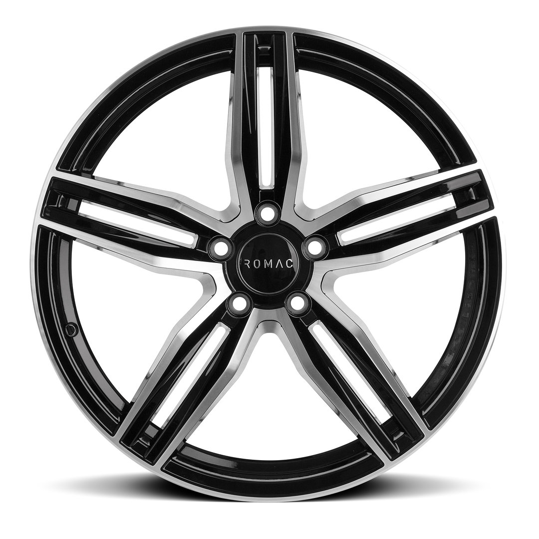 Romac Venom 18" 8J ET45 5x112 Gloss Black Polished Face - obrazek 3