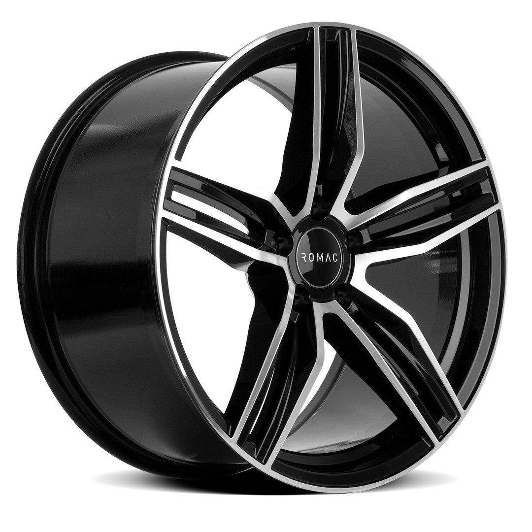 Romac Venom 18" 8J ET45 5x120 Gloss Black Polished Face - obrazek 4
