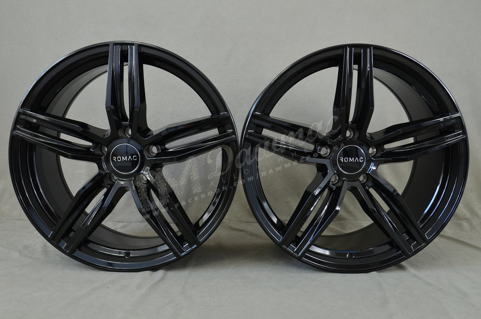 Romac Venom 19" 8,5J ET35 + 9,5J ET38 5x120 Gloss Black - obrazek 2