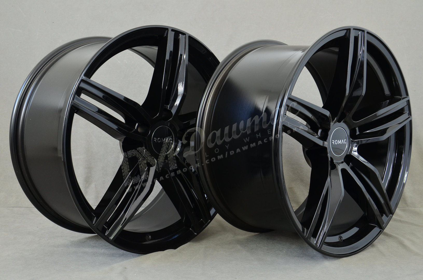 Romac Venom 19" 8,5J ET35 + 9,5J ET38 5x120 Gloss Black - obrazek 5