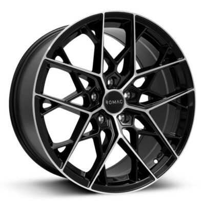 Romac Vortex 20" 8.5J ET45 5x112 Gloss Black Polish