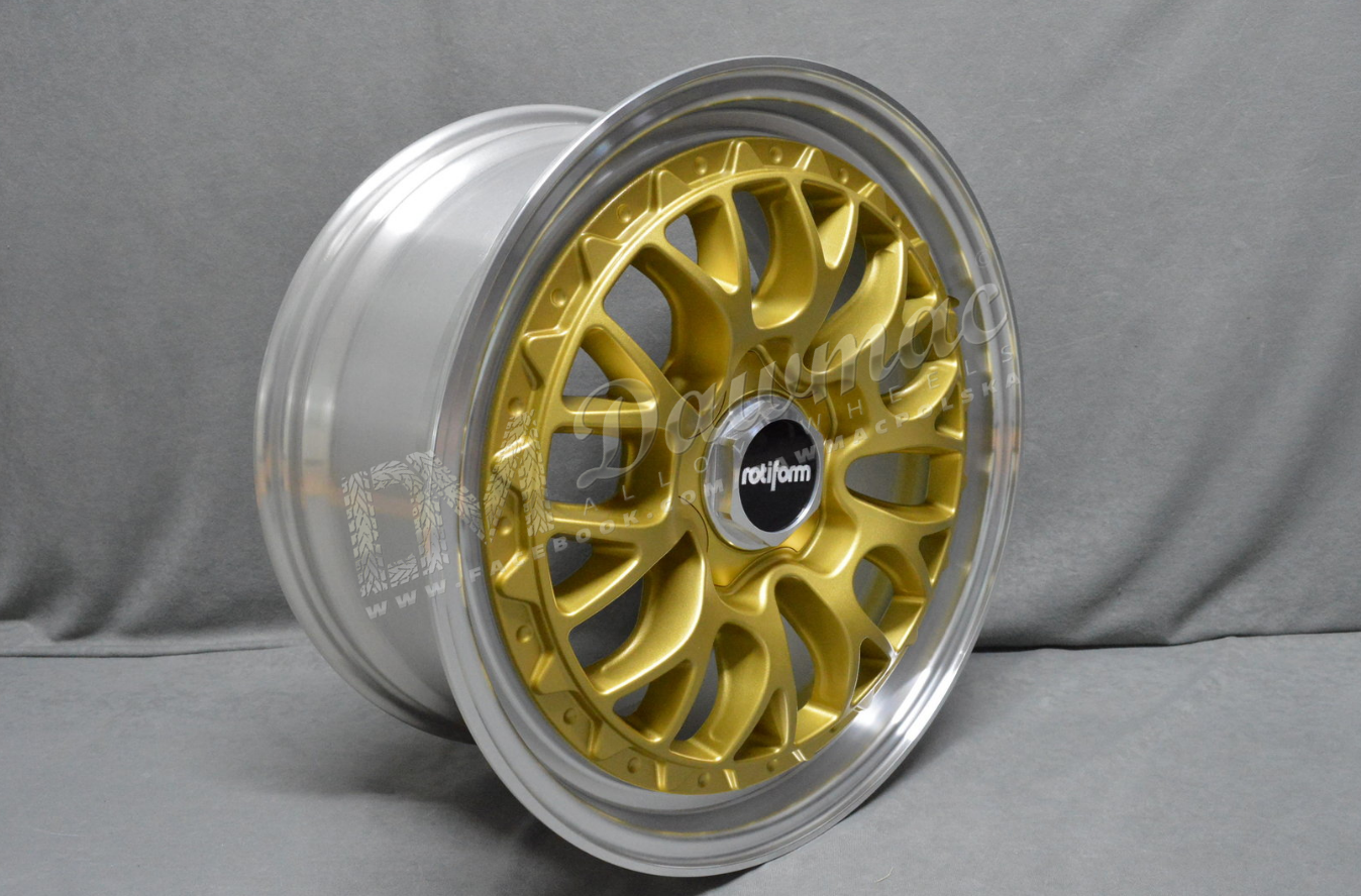 Rotiform LSR 18" 8.5J ET45 5x112 Gold Machined Lip - obrazek 3