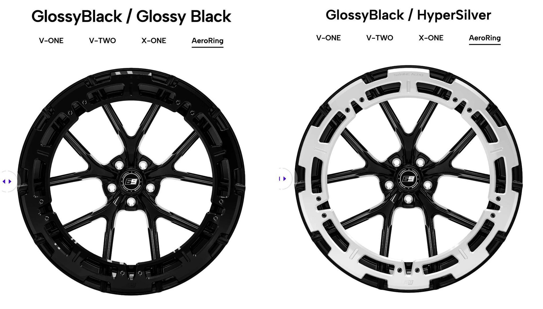 SIXNINE WHEELS FF-ONE 20" 10,5J ET15 + 21" 11,5J ET17 5x112 Glossy Black - obrazek 10