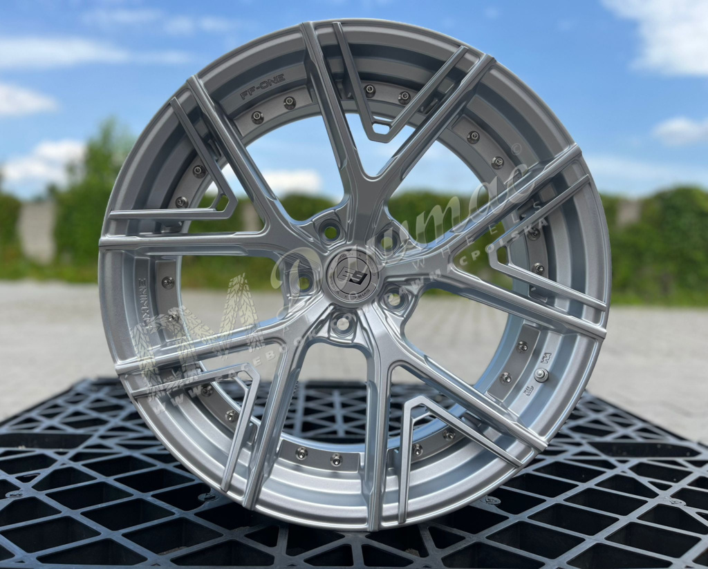 SIXNINE WHEELS FF-ONE 20" 8,5J ET28 + 10J ET40 5x112 Hyper Silver - obrazek 14