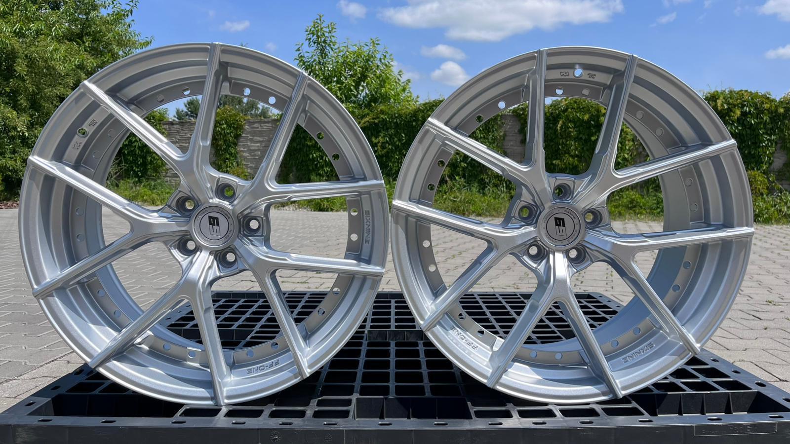 SIXNINE WHEELS FF-ONE 20" 8,5J ET28 + 10J ET40 5x112 Hyper Silver - obrazek 2