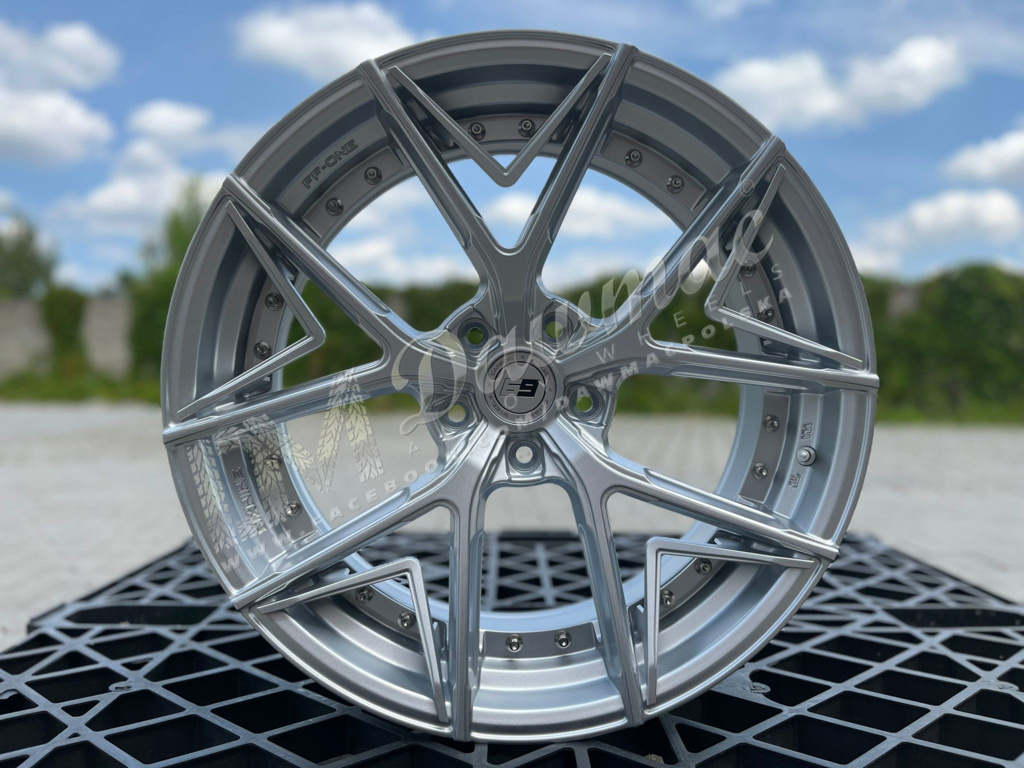 SIXNINE WHEELS FF-ONE 20" 8,5J ET28 + 10J ET40 5x112 Hyper Silver - obrazek 8