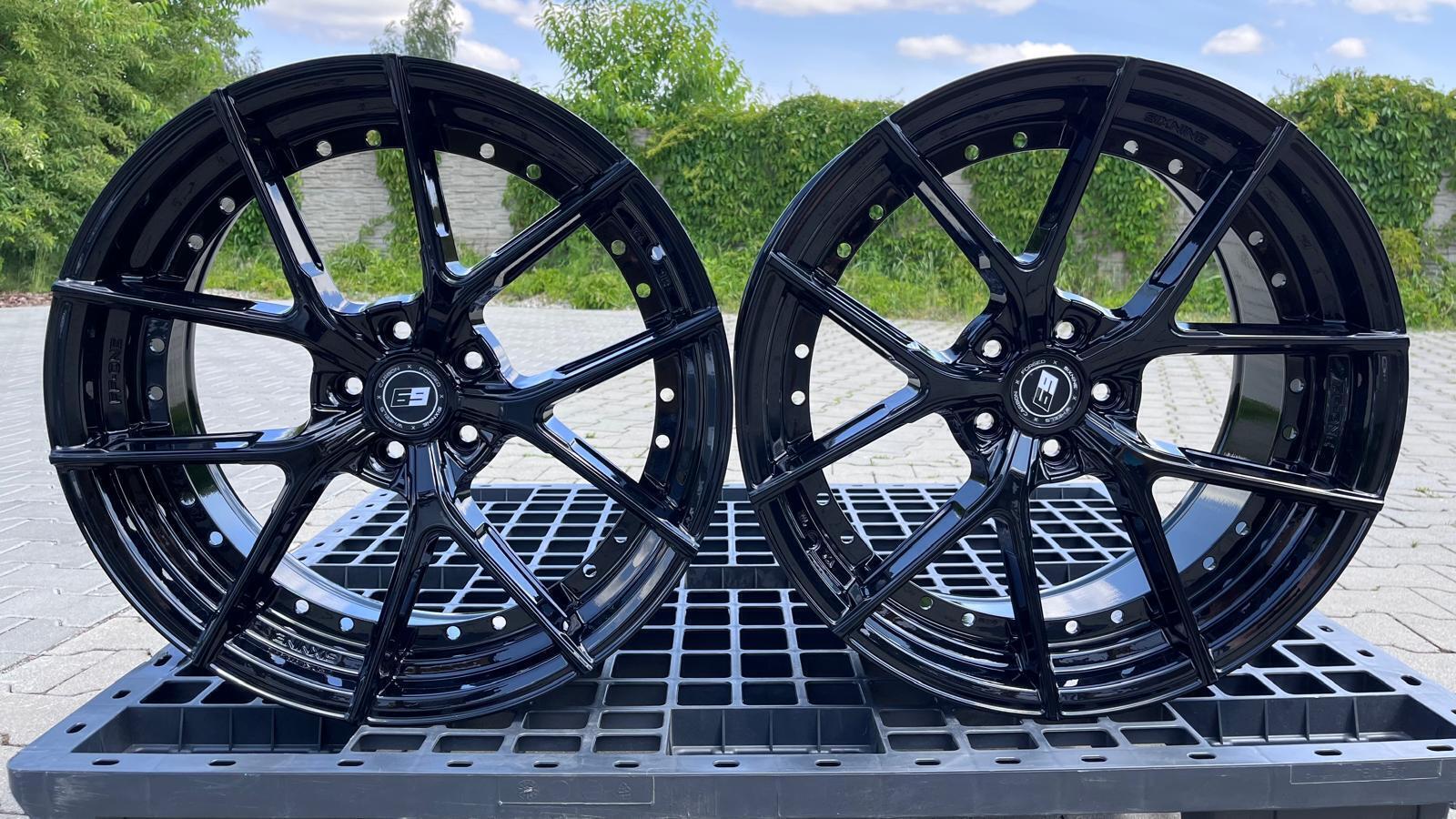 SIXNINE WHEELS FF-ONE 20" 9J ET42 + 10J ET40 5x120 Glossy Black - obrazek 2