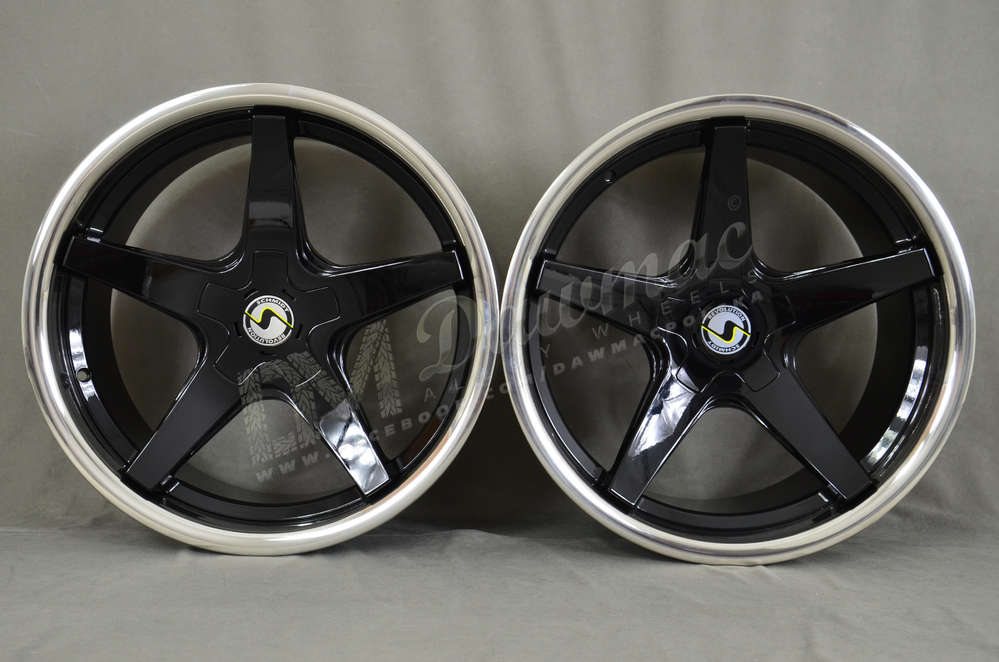 Schmidt XS5 19" 9J ET9-ET39 BLANK Gloss Black Polished Lip