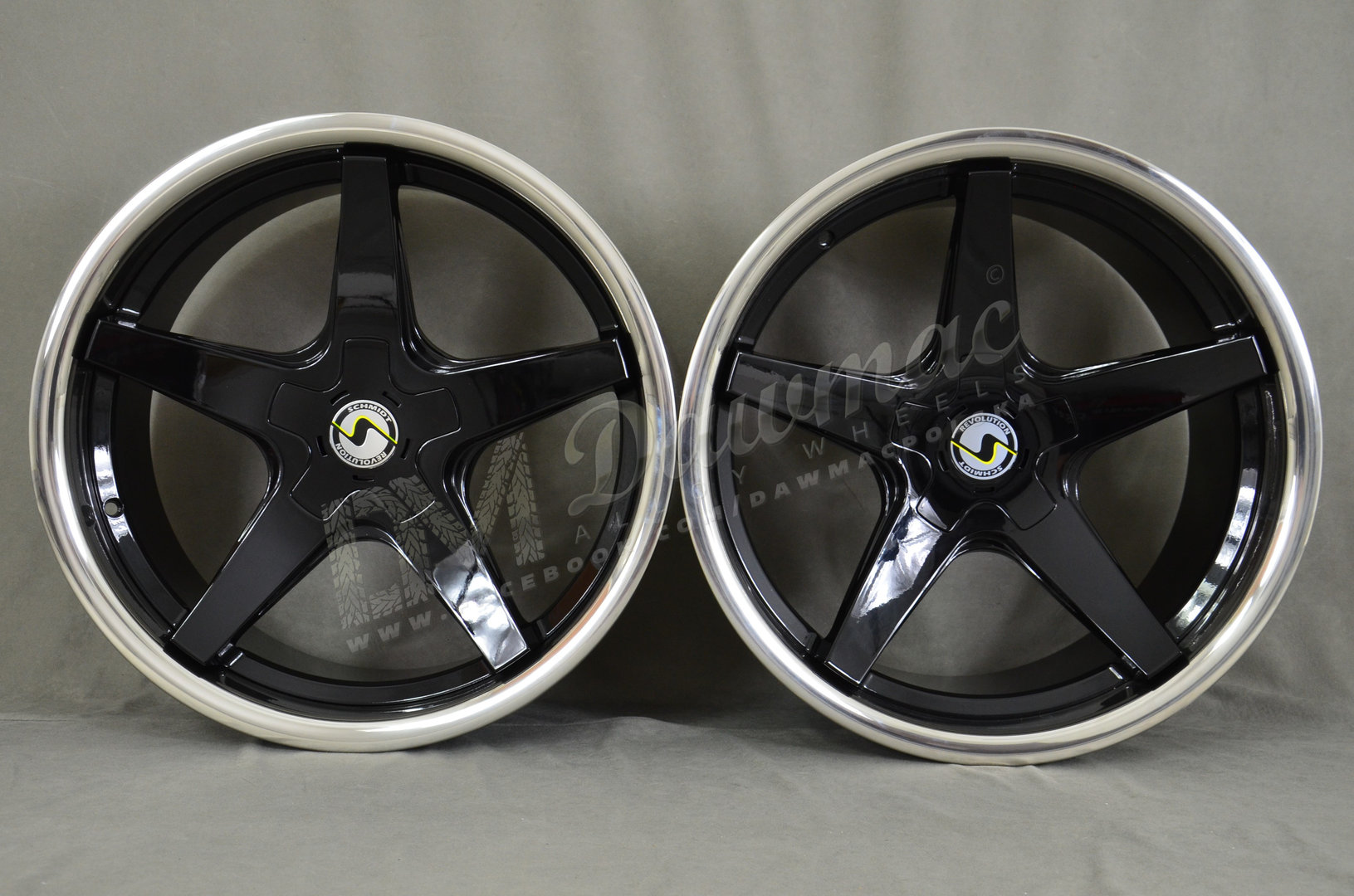 Schmidt XS5 20" 10,5J ET10-ET40 BLANK Gloss Black Polished Lip - obrazek 2