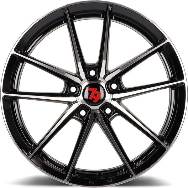 Seventy9 SCF-A 18" 8J ET35 + 9J ET40 5x120 Black Front Polished - obrazek 3