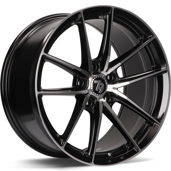 Seventy9 SCF-A 19" 8,5J ET33 + 9,5J ET38 5x120 Black Front Polished - obrazek 2
