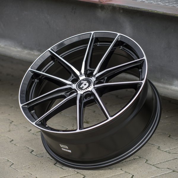 Seventy9 SCF-A 19" 8,5J ET35 + 9,5J ET38 5x112 Black Front Polished - obrazek 9