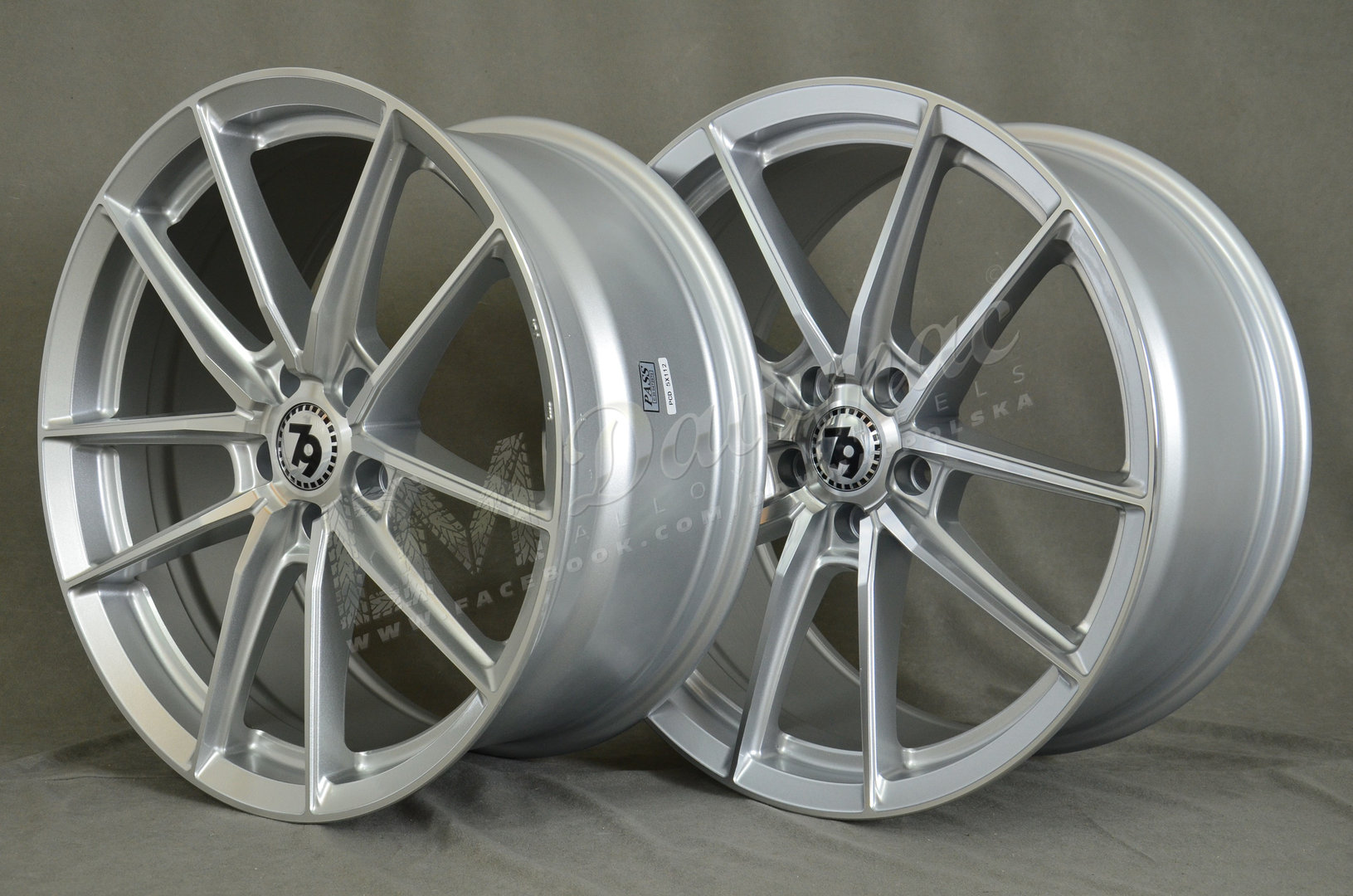 Seventy9 SCF-A 19" 8,5J ET35 + 9,5J ET38 5x112 Silver Front Polished - obrazek 5