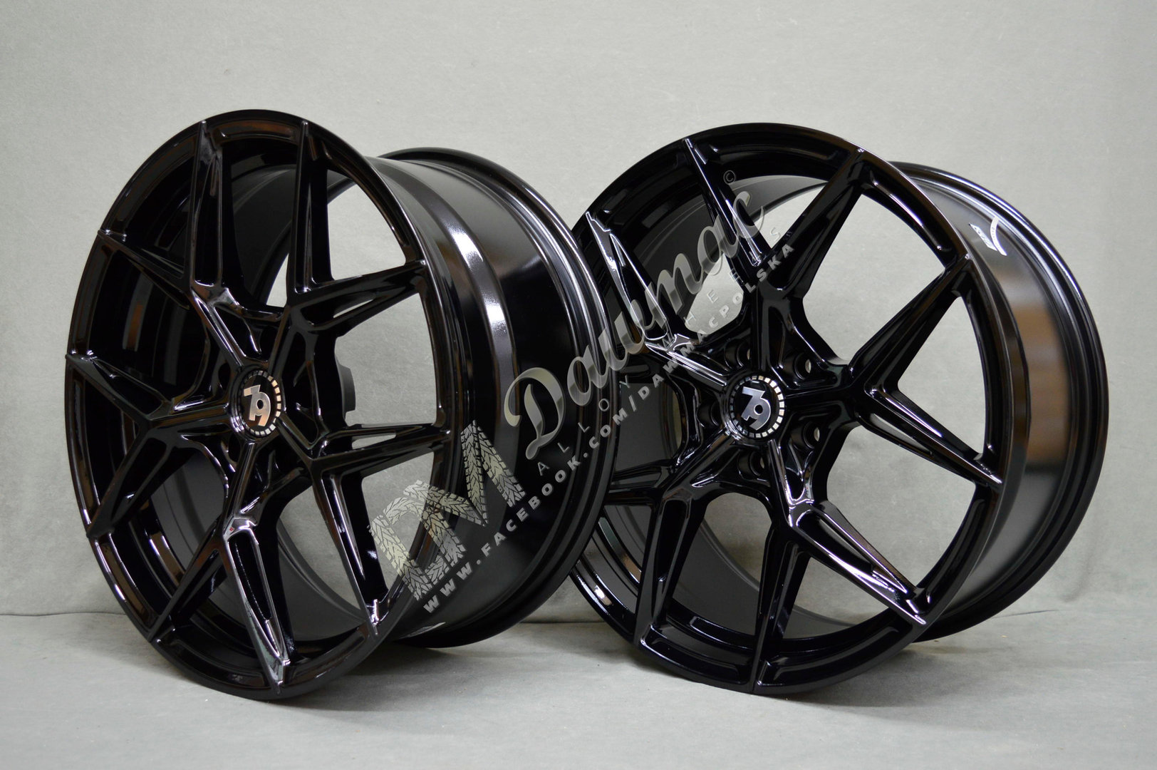 Seventy9 SCF-B 18" 8J ET30 + 9J ET35 5x120 Black Glossy - obrazek 3