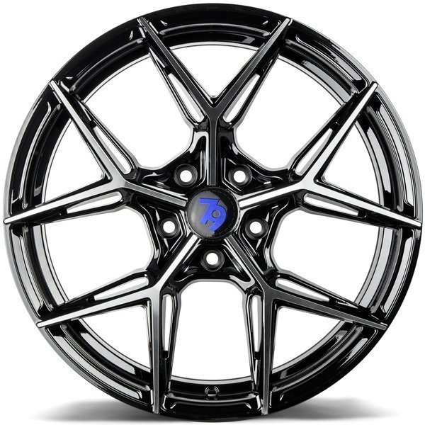 Seventy9 SCF-B 18" 8J ET35 + 9J ET40 5x112 Black Front Polished - obrazek 4