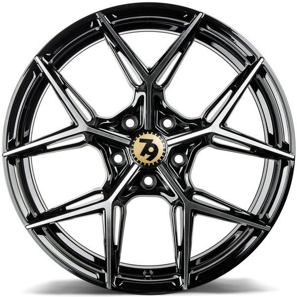 Seventy9 SCF-B 18" 8J ET35 + 9J ET40 5x112 Black Front Polished - obrazek 5