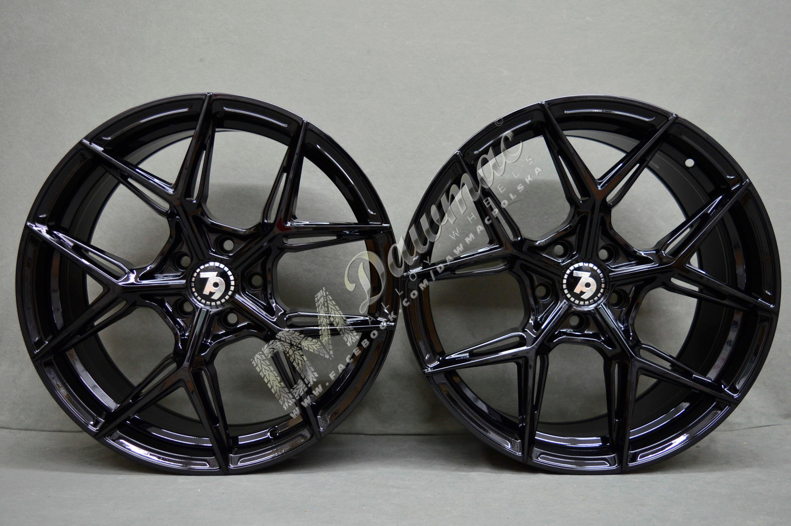 Seventy9 SCF-B 18" 8J ET35 + 9J ET40 5x112 Black Glossy - obrazek 2