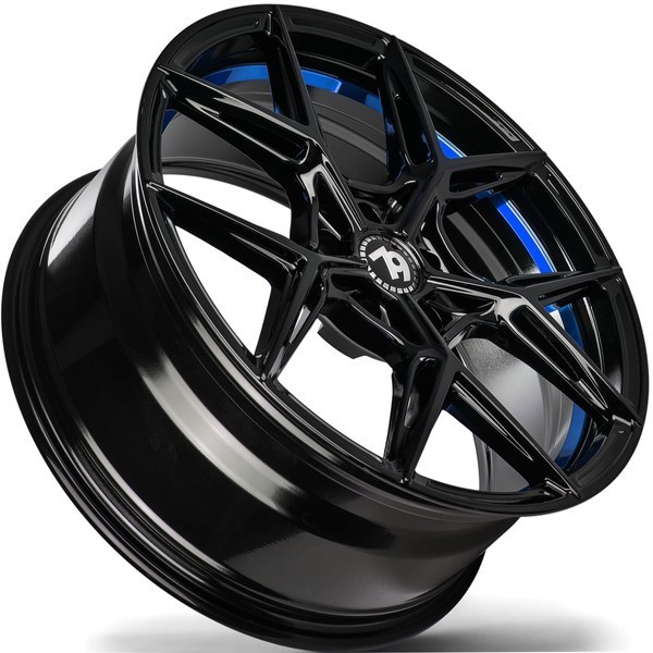 Seventy9 SCF-B 19" 8,5J ET30 + 9,5J ET35 5x120 Black Glossy Blue Inner Lip - obrazek 8