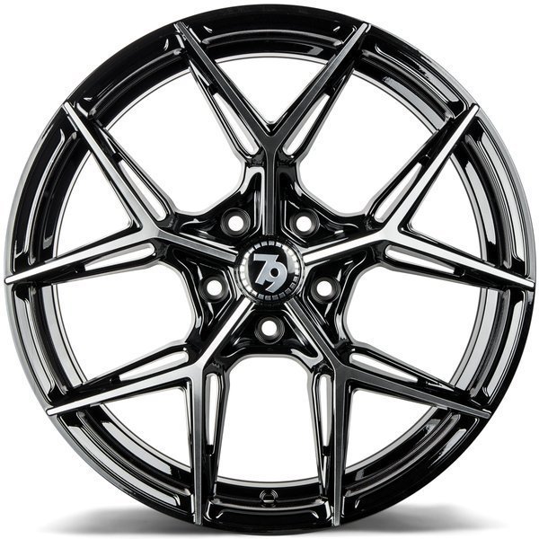 Seventy9 SCF-B 19" 8,5J ET35 + 9,5J ET40 5x112 Black Front Polished - obrazek 3