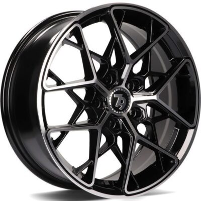 Seventy9 SCF-C 17" 7J ET40 5x114,3 Black Front Polished