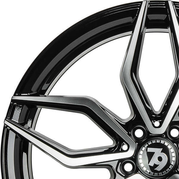 Seventy9 SCF-D 18" 8J ET30 + 9J ET35 5x120 Black Front Polished - obrazek 10