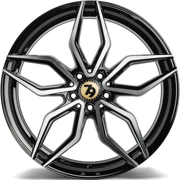 Seventy9 SCF-D 18" 8J ET30 + 9J ET35 5x120 Black Front Polished - obrazek 5