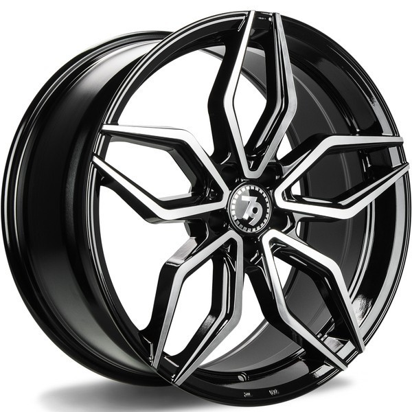 Seventy9 SCF-D 18" 8J ET35 + 9J ET38 5x112 Black Front Polished