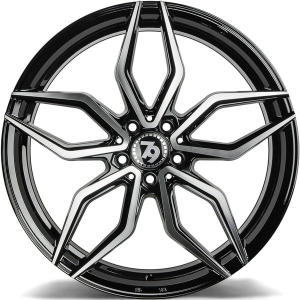 Seventy9 SCF-D 19" 8,5J ET35 + 9,5J ET40 5x112 Black Front Polished - obrazek 3