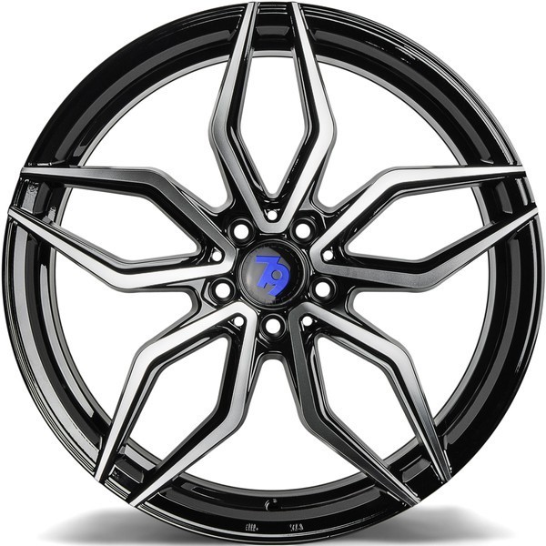 Seventy9 SCF-D 19" 8,5J ET35 + 9,5J ET40 5x112 Black Front Polished - obrazek 4