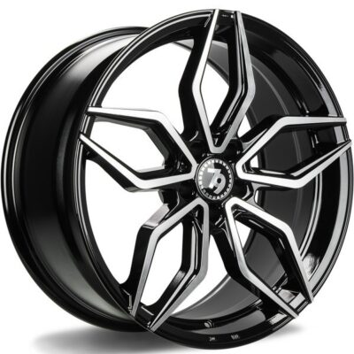 Seventy9 SCF-D 20" 9J ET30 + 10,5J ET40 5x112 Black Front Polished