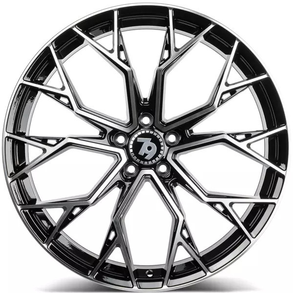 Seventy9 SCF-H 19" 8,5J ET30 + 9,5J ET 35 5x120 Black Front Polished - obrazek 3