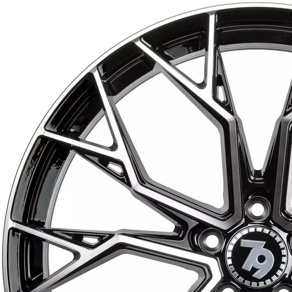 Seventy9 SCF-H 19" 8,5J ET30 + 9,5J ET 35 5x120 Black Front Polished - obrazek 7