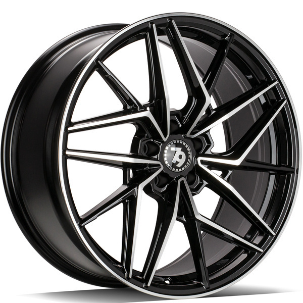 Seventy9 SCF-I 18" 8J ET30 5x120 Black Front Polished - obrazek 2