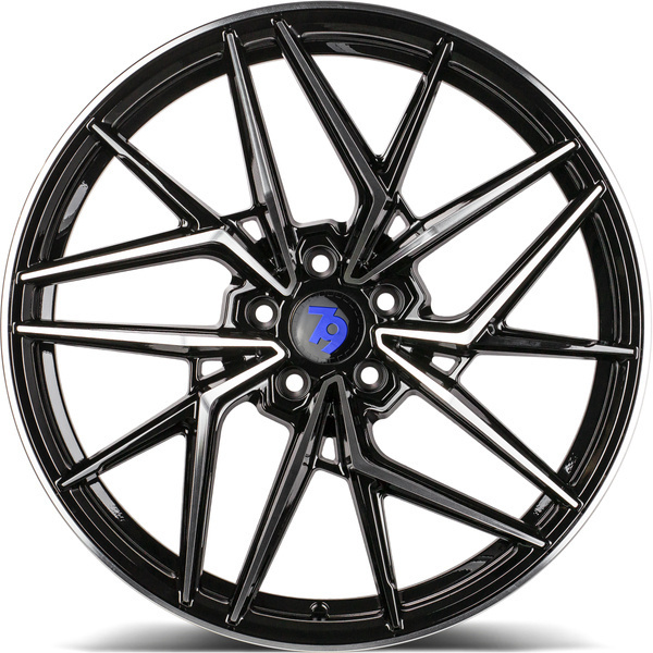 Seventy9 SCF-I 18" 8J ET30 5x120 Black Front Polished - obrazek 3