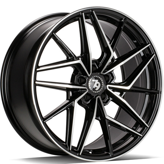 Seventy9 SCF-I 20" 9J ET30 5x112 Black Front Polished