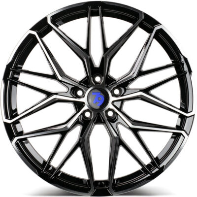 Seventy9 SCF-J 18" 8J ET35 5x112 Black Front Polished