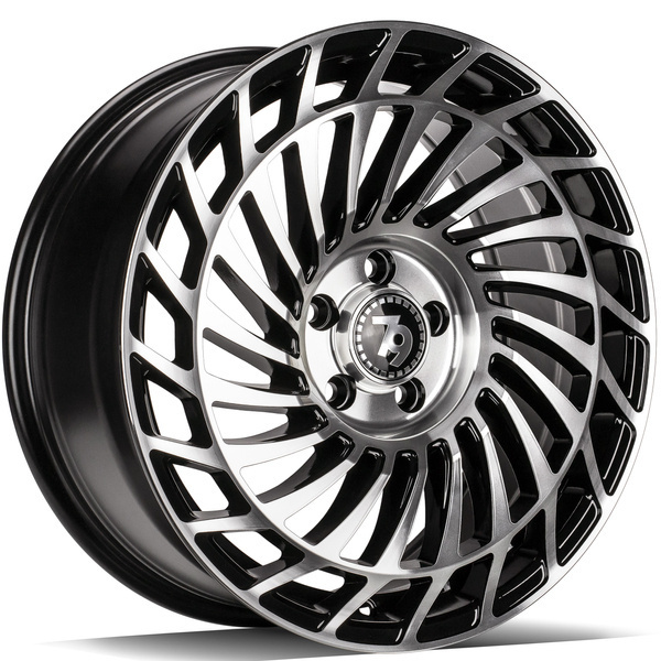 Seventy9 SCF-K 18" 8J ET30 5x112 Black Front Polished