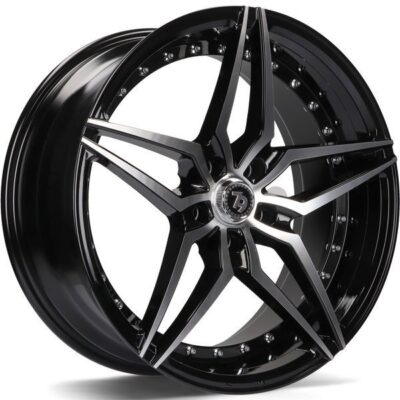 Seventy9 SV-AR 19" 8,5J ET30 5x120 Black Front Polished