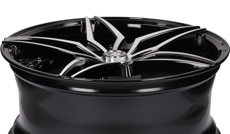 Seventy9 SV-AR 19" 8,5J ET30 + 9,5J ET30 5x120 Black Front Polished - obrazek 6
