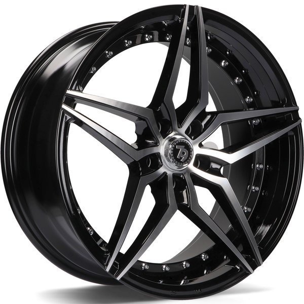 Seventy9 SV-AR 19" 8,5J ET35 + 9,5J ET38 5x112 Black Front Polished