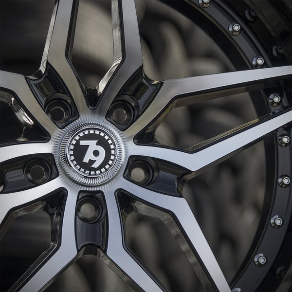 Seventy9 SV-AR 19" 8,5J ET35 + 9,5J ET38 5x112 Black Front Polished - obrazek 11
