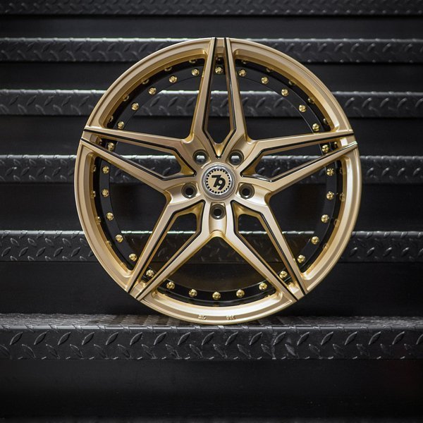 Seventy9 SV-AR 19" 9,5J ET35 5x120 Gold Black Lip Milled Black - obrazek 8