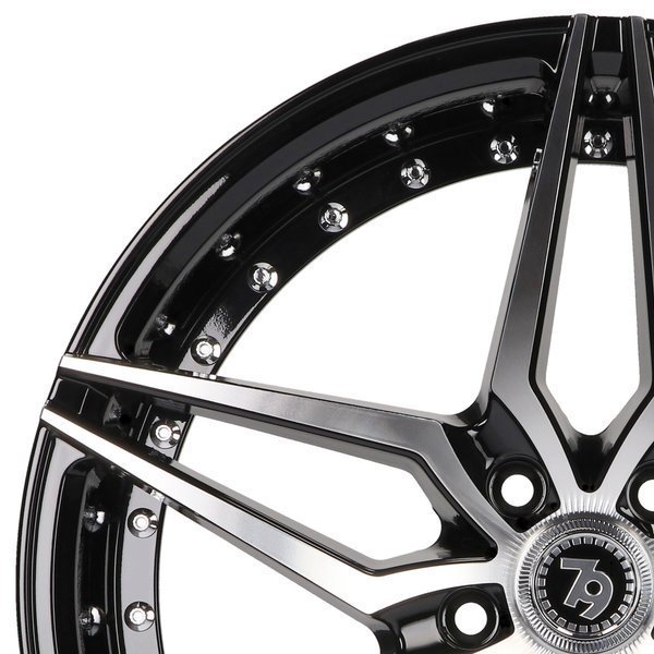 Seventy9 SV-AR 19" 9,5J ET38 5x112 Black Front Polished - obrazek 7