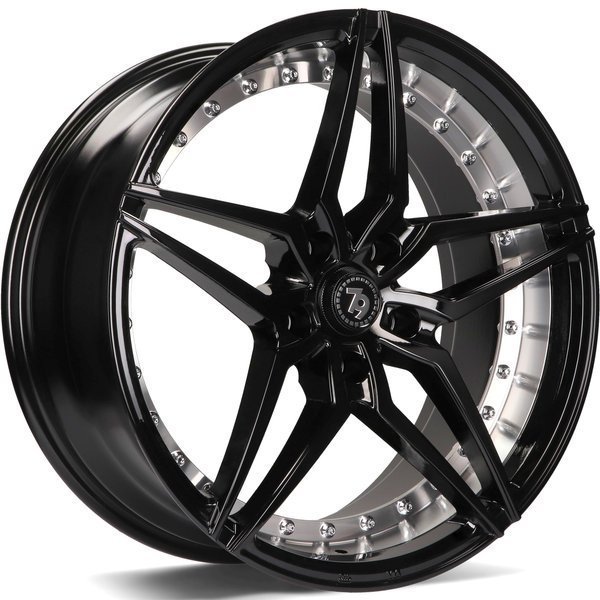 Seventy9 SV-AR 19" 9,5J ET38 5x112 Black Glossy Inner Polished - obrazek 2