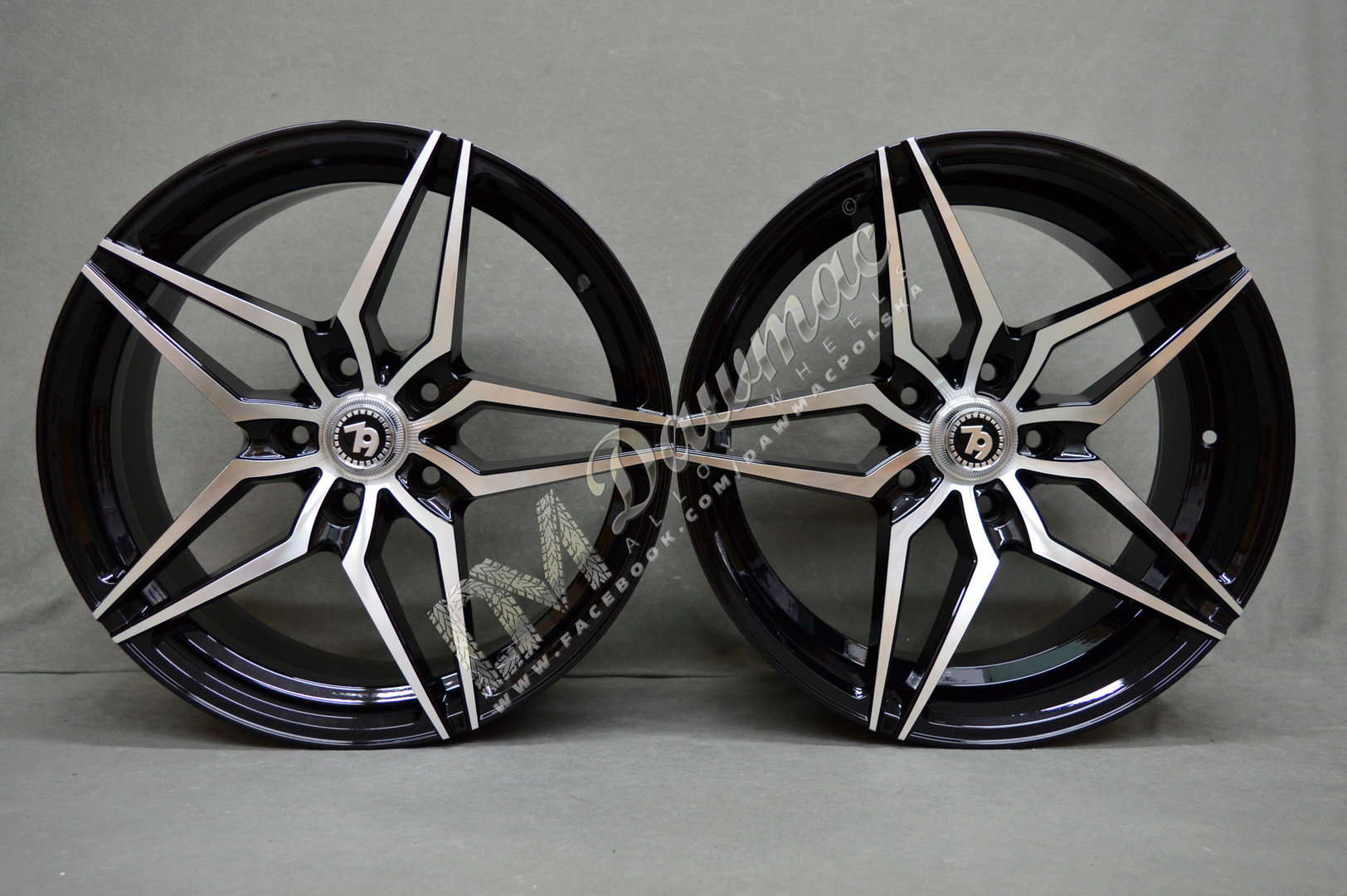 Seventy9 SV-A 18" 8J ET30 + 9J ET35 5x120 Black Front Polished - obrazek 2