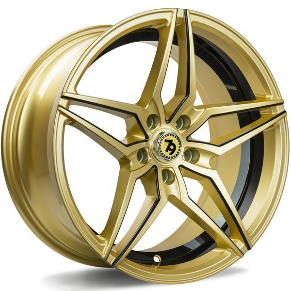 Seventy9 SV-A 18" 8J ET35 5x112 Gold Black Lip Milled Black - obrazek 2