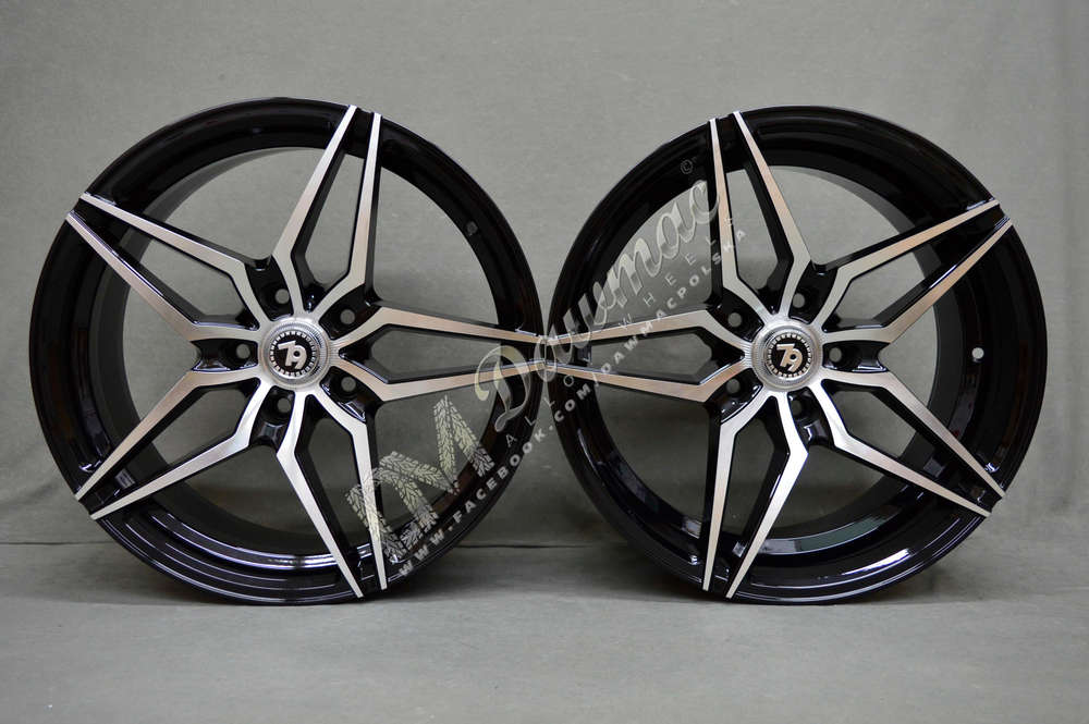 Seventy9 SV-A 18" 8J ET35 + 9J ET40 5x112 Black Front Polished