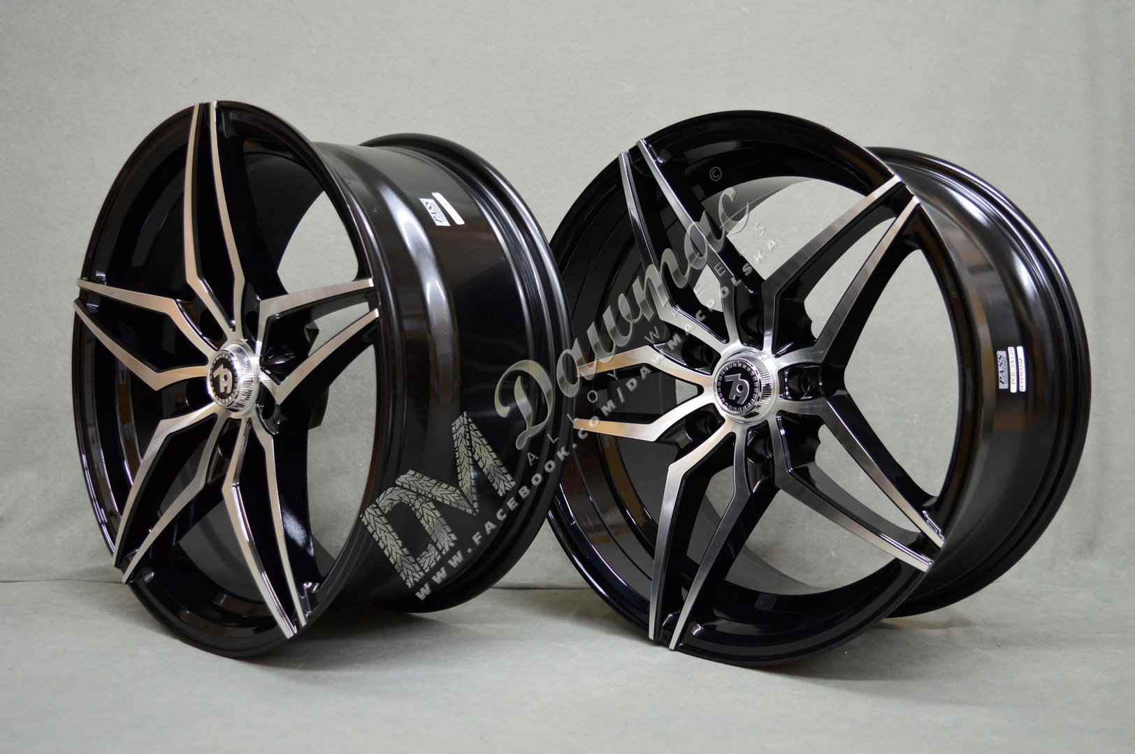 Seventy9 SV-A 18" 8J ET35 + 9J ET40 5x112 Black Front Polished - obrazek 3