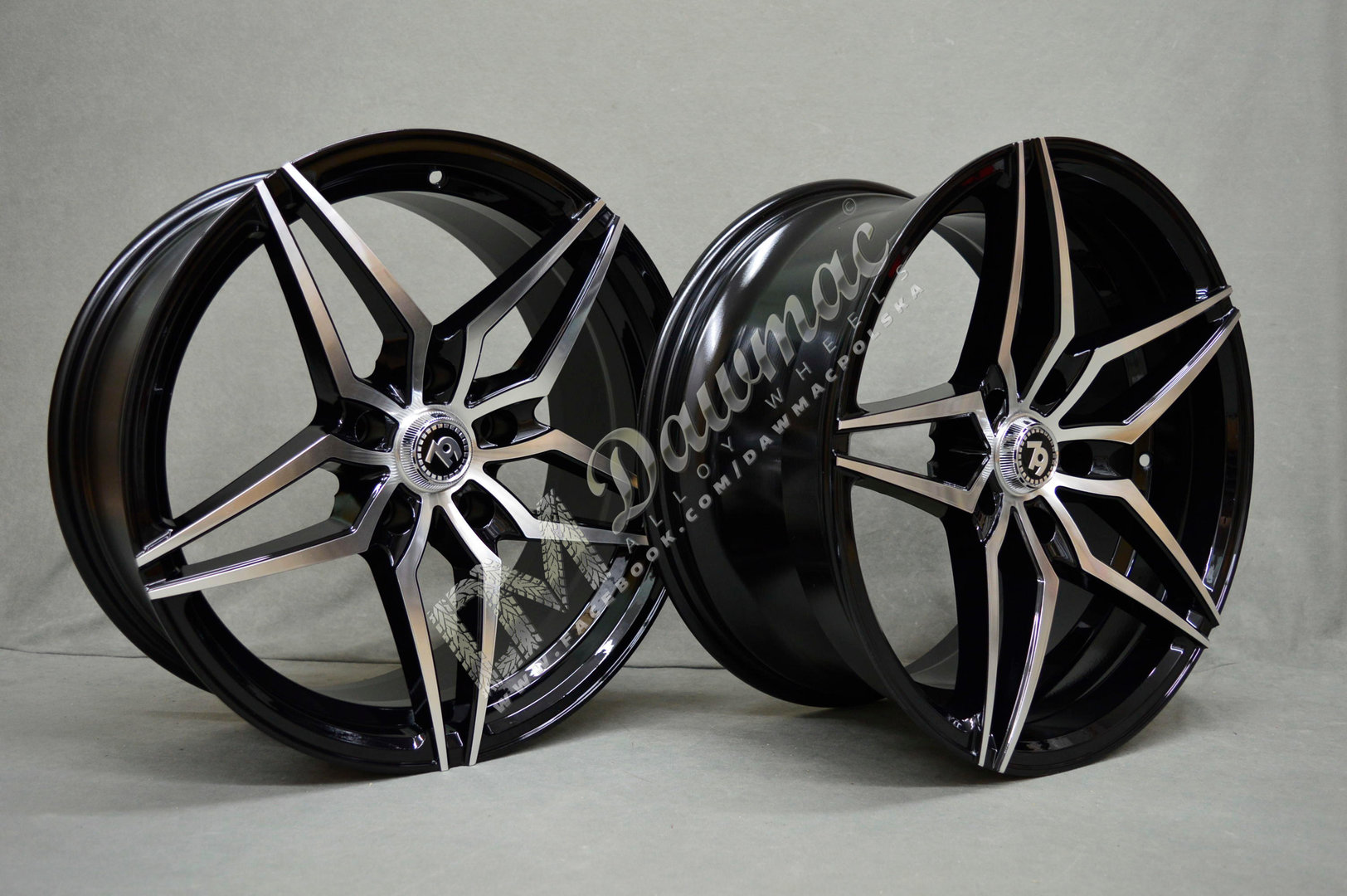 Seventy9 SV-A 18" 8J ET35 + 9J ET40 5x112 Black Front Polished - obrazek 4